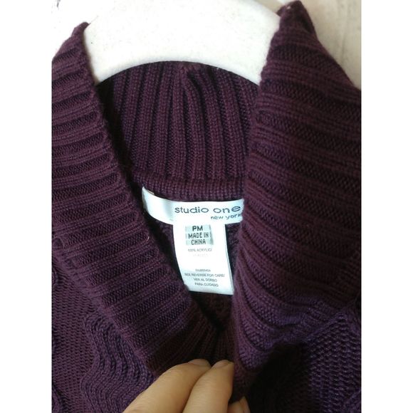 Studio 1 Sweater Dress, Maroon, PMD - Picture 3 of 6
